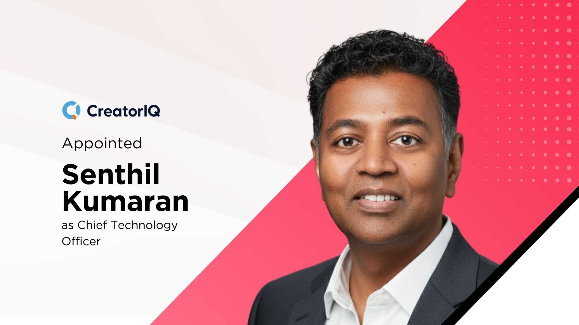 CreatorIQ hires AI veteran Senthil Kumaran as CTO